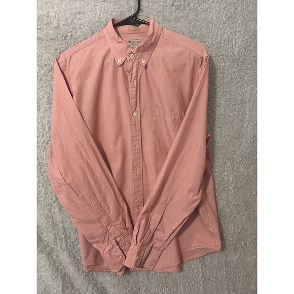 J.Crew Slim Fit Red Micro Stripe Button Down Shirt Men’s Large 100% Cotton - Picture 1 of 8